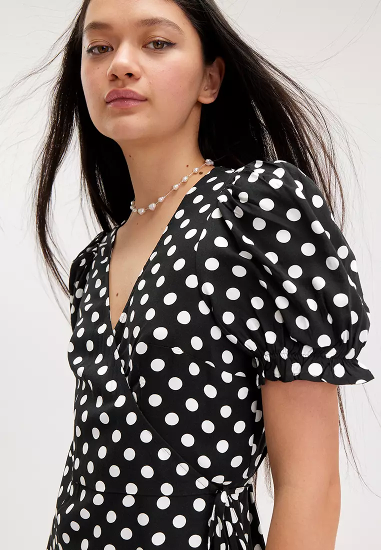 Monki polka dot dress best sale