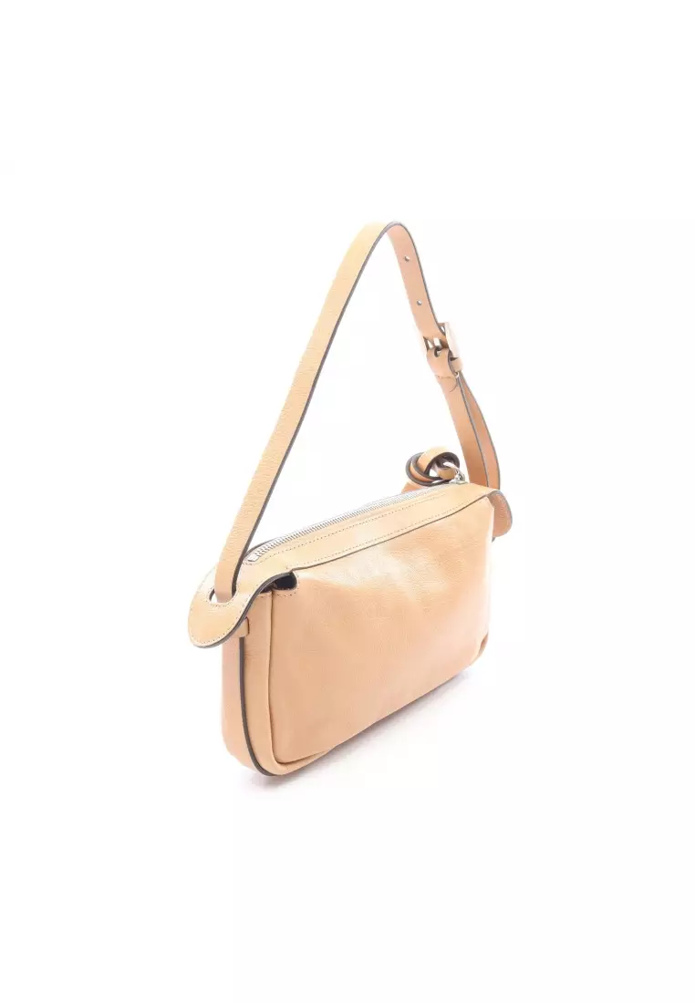 Pre-Loved Fendi Simply FENDY Simply fendi mini one shoulder bag leather beige