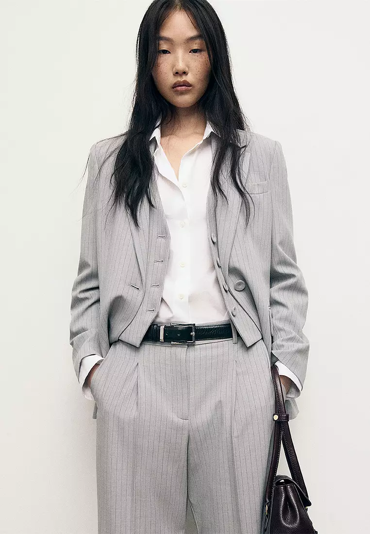 Pinstripe Suit Trousers