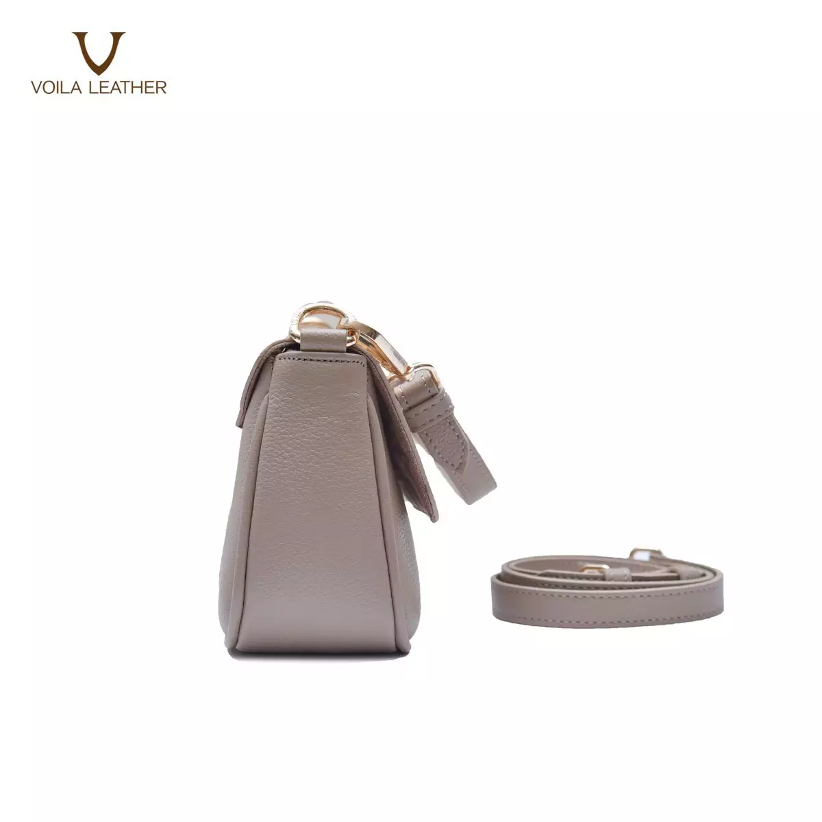 Tas Selempang Kulit Asli Voila Felicity Nude