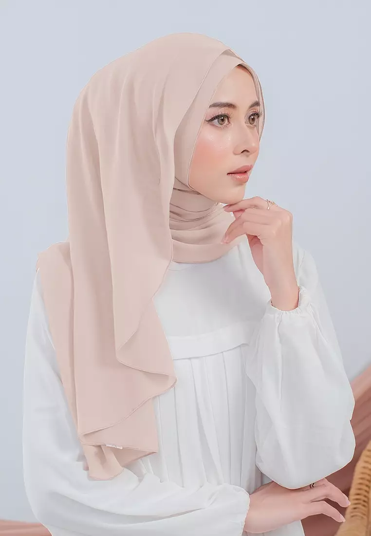 HIJAB INSTAN LUBNA - PEACH CREAM