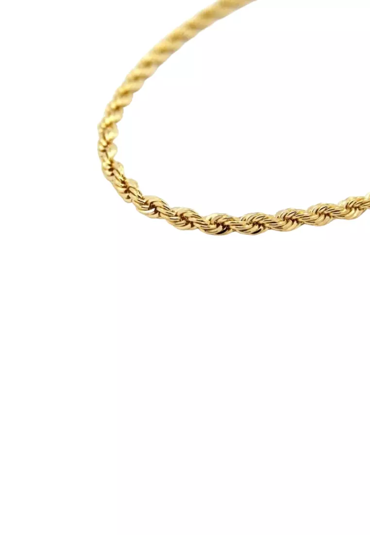 La Torsione 18K Gold Men's Rope Chain in 20”