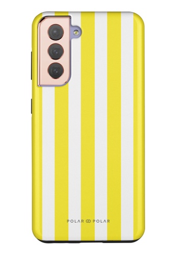Polar Polar yellow Yellow Stripe Samsung Galaxy S21 5G Dual-Layer Protective Phone Case (Glossy) 98ACCACF0AA02AGS_1