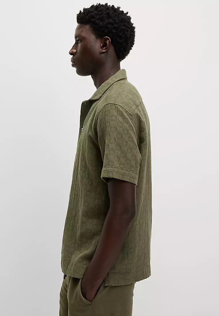 Easy Iron Pure Cotton Textured Shirt