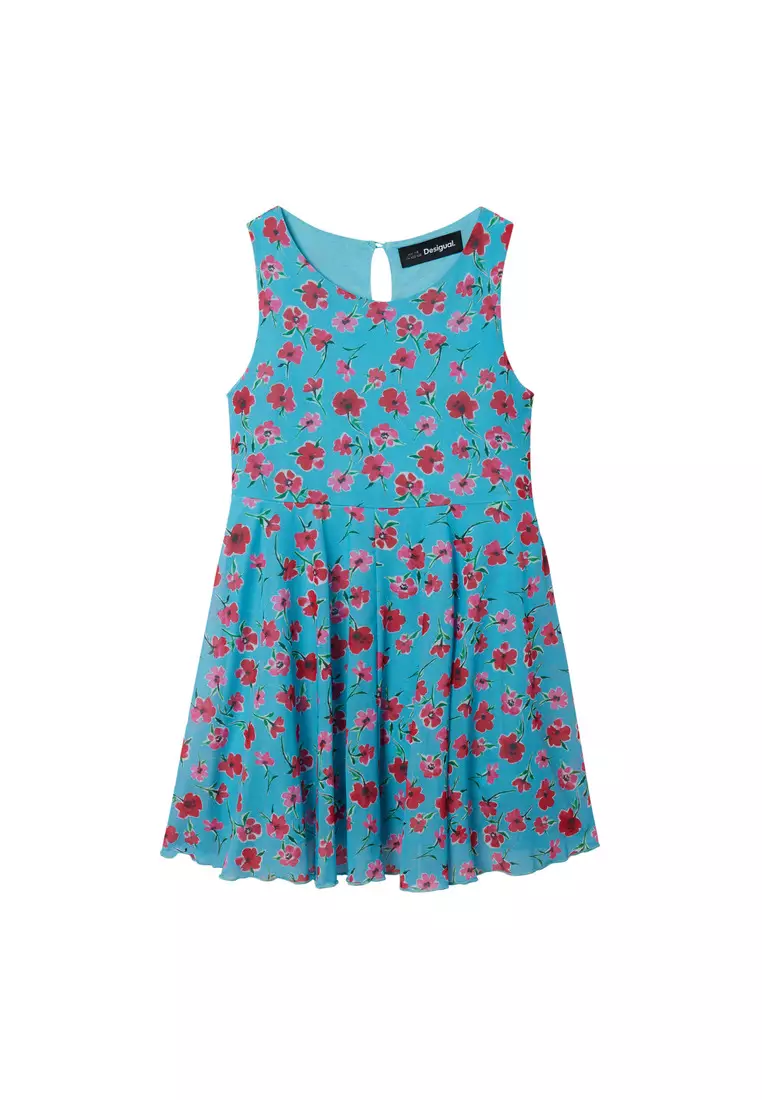 Desigual Girl Floral tulle dress.