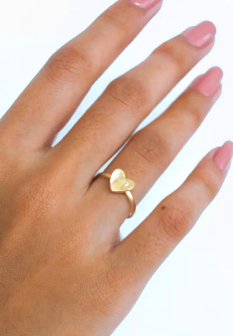 Concave Heart Ring 18k Gold
