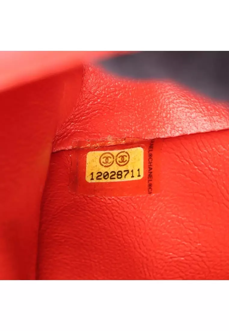 Pre-Loved Chanel 2.55 matelasse clutch Shoulder bag Patent leather Red gold hardware