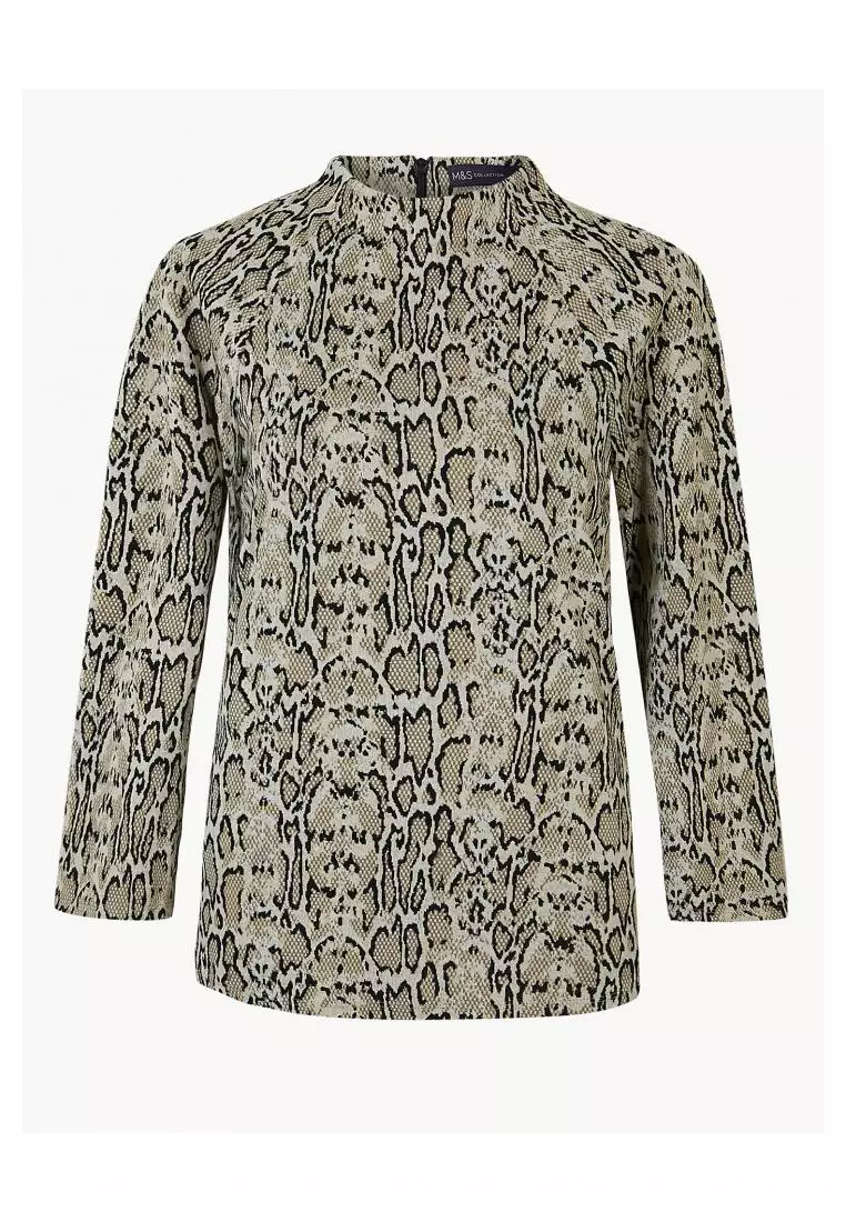 Buy MARKS SPENCER Animal Print 3/4 Sleeve Sweatshirt 2025 Online