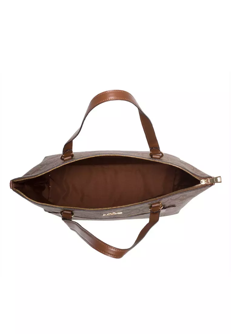 Coach Gallery Tote In Signature Canvas - Brown
