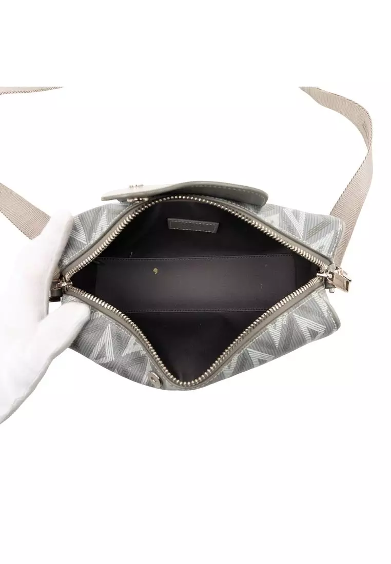 Pre-Loved Dior Cd Diamond Coated Canvas Lingot 22 Bag
