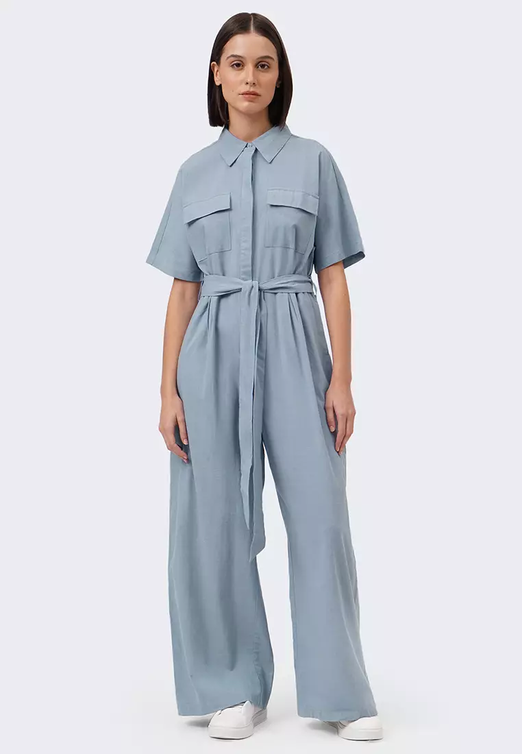 Buy Bocu Women's Utilitarian Wide Leg Jumpsuit 2024 Online ZALORA