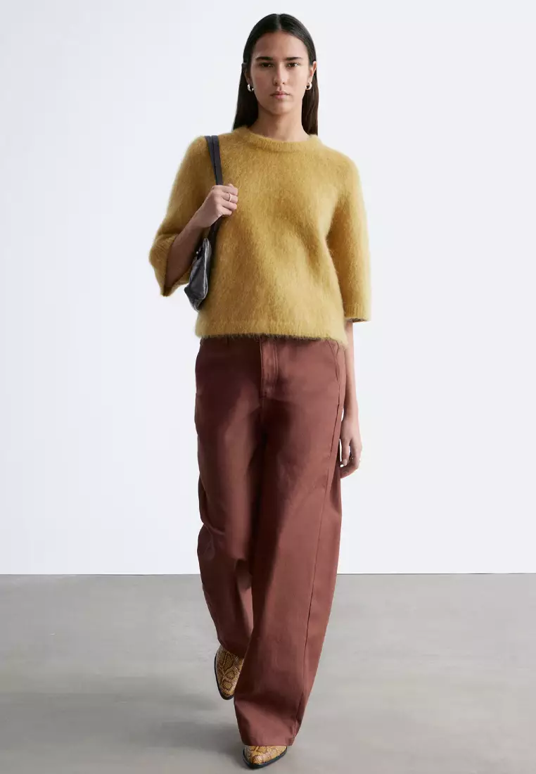 Mohair-Blend Knitted Top
