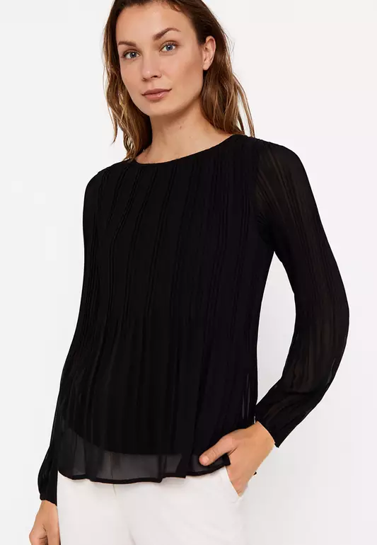 Printed Pleated Blouse