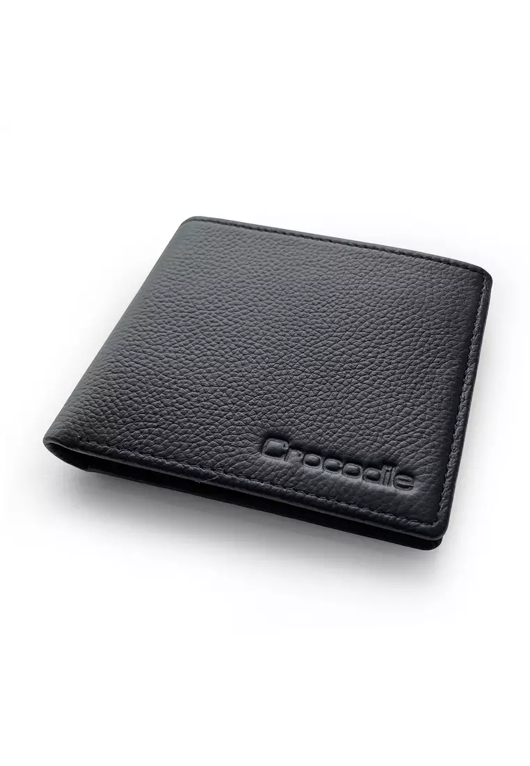 Crocodile 9059CY Dompet Pria Men Wallet Leather Kulit Original - Hitam