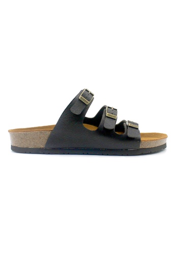SoleSimple black Ely - Black Leather Sandals & Flip Flops A94EBSHFDD4258GS_1
