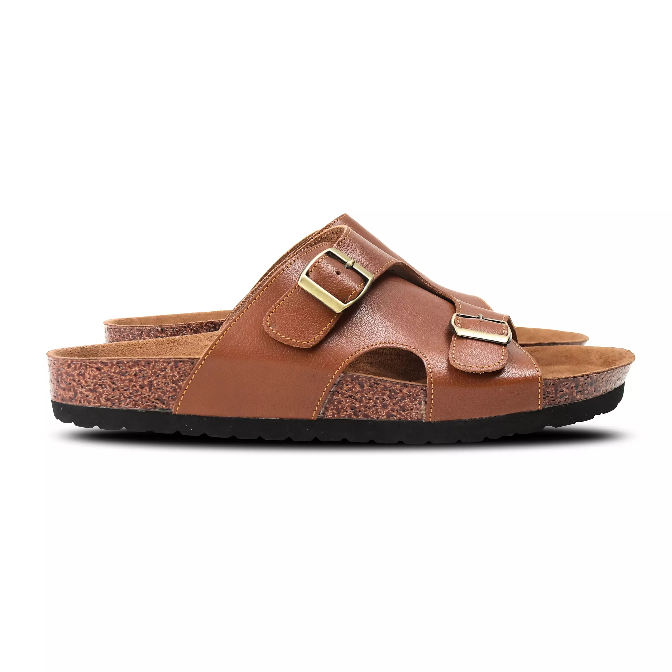 Sandal Kulit Marhadi Sendal Slide Pria Genuine Leather - Karten Tan
