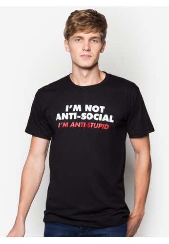 我zalora是哪裡的牌子不是反社會份子設計TEE, 服飾, 印圖T恤