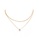 Glamorousky white Simple Fashion Plated Gold Geometric Water Drop Shaped Cubic Zirconia Pendant with Double Layer Necklace 5DEBAAC223F682GS_1