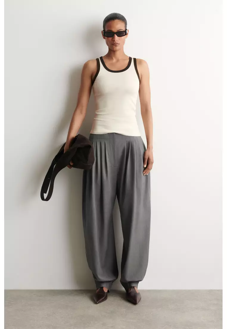 RIBBED COTTON TANK TOP
