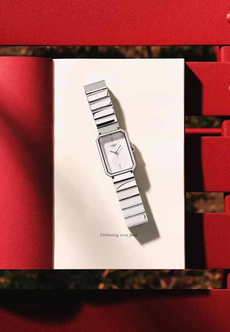 Tissot SRV 30mm Rectangular Watch Case Silver Dial Stainless Steel Band Quartz Watch T1601101103300