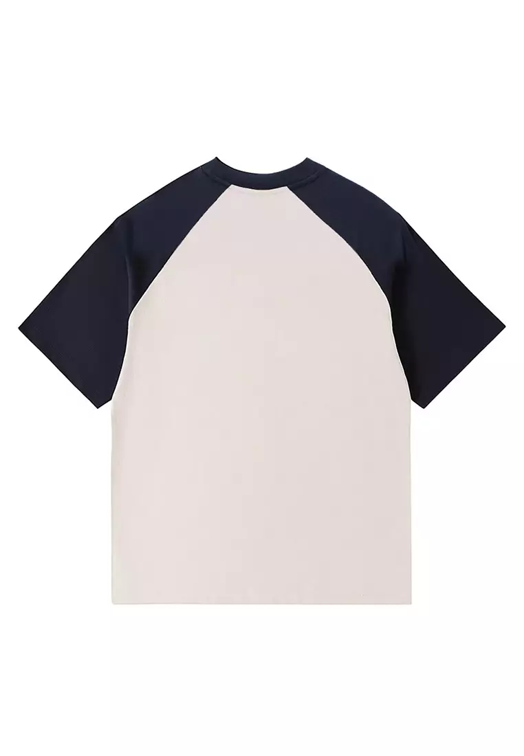 Crisathena Cherry T-Shirt in Beige/Navy