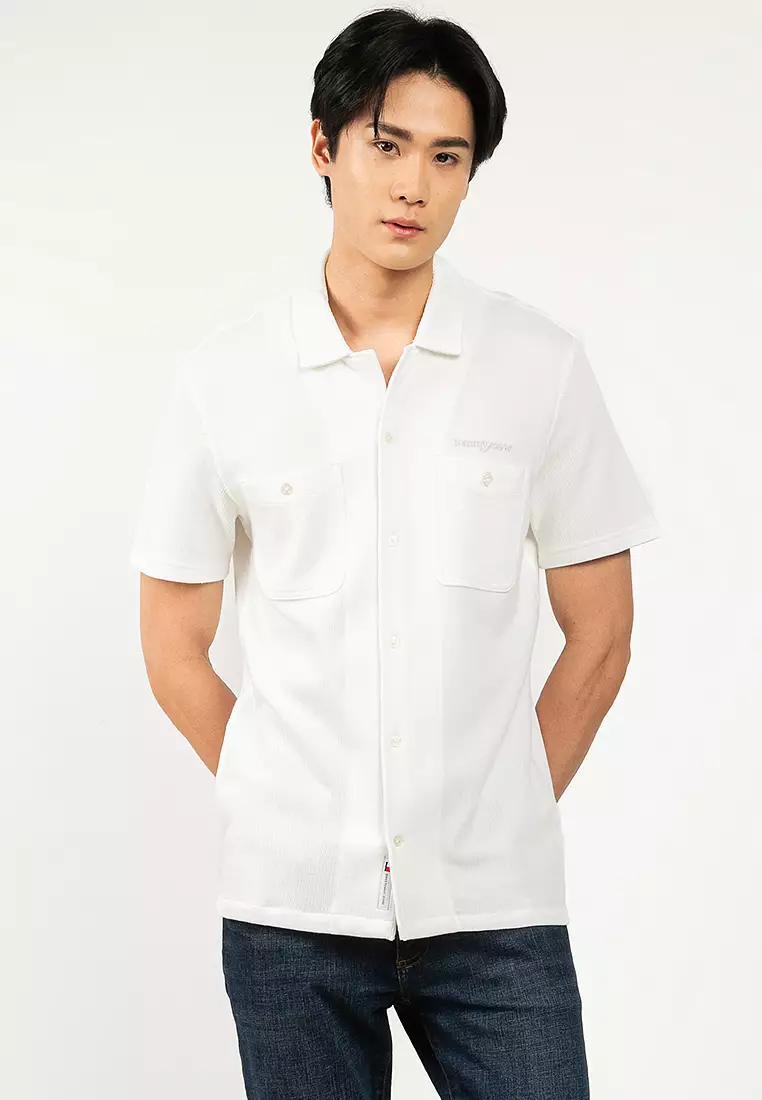 Buy Tommy Hilfiger Waffle Knit Regular Fit Short Sleeves Shirt - Main Image
