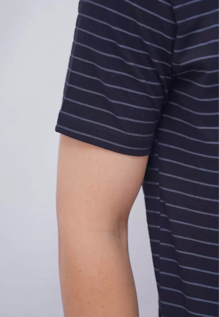 Ryusei Kaos Pria Kitagawa Stripe Black