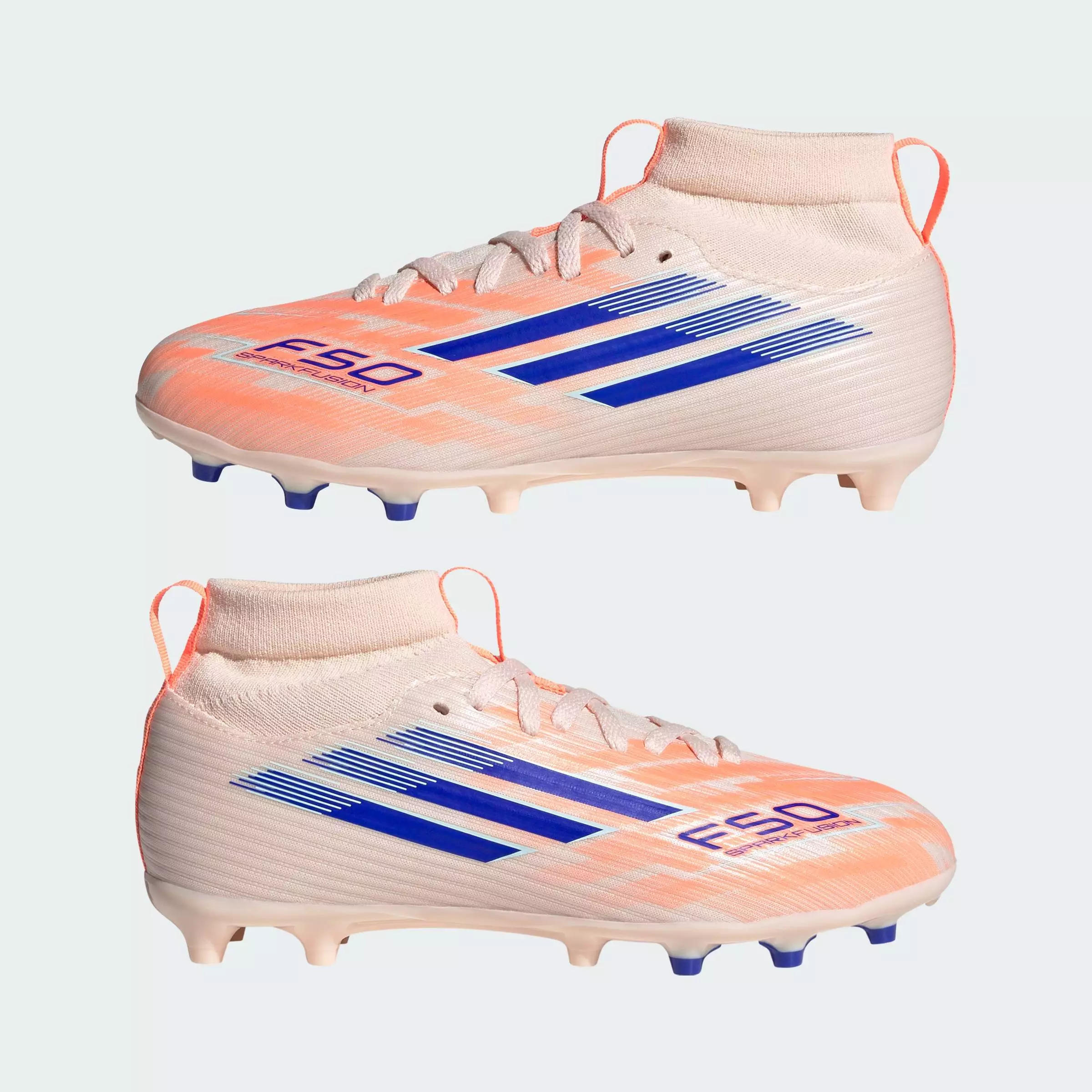 Football F50 Sparkfusion League Firm Ground/Artificial Grass Boots Kids Unisex Orange JR3971