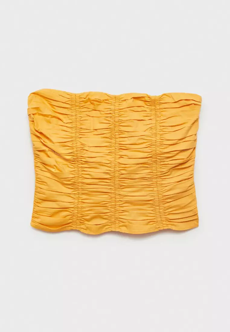 Ruched Strapless Top