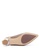 PRODUIT PARFAIT beige Clear Heel Pointed Toe Suede Pumps 92313SHA61691EGS_5