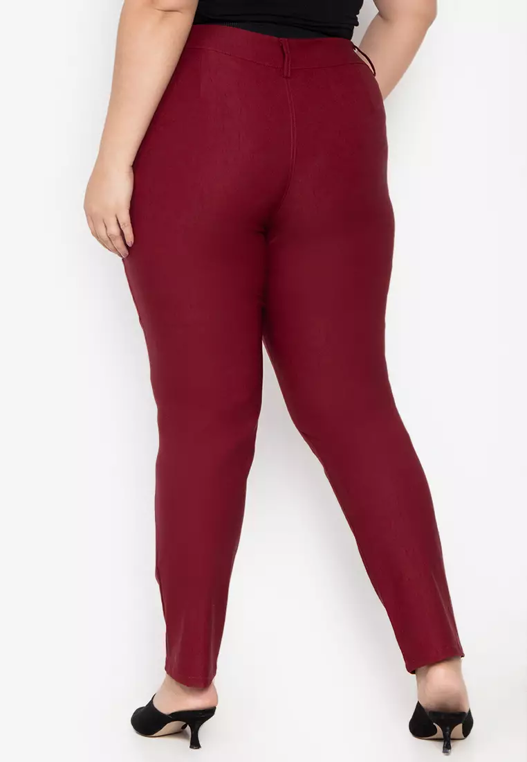 Old Navy High-Waisted Pixie Flare Pants in Burgundy NEW Plus Size 20