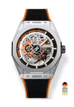 Silver, Black, Orange