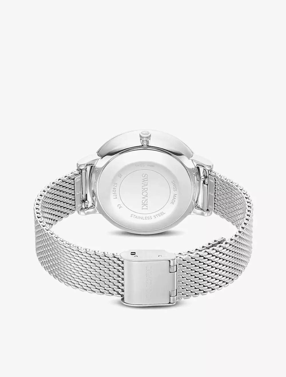 Clarica watch, Swiss Made, Metal bracelet, Silver tone, Stainless steel