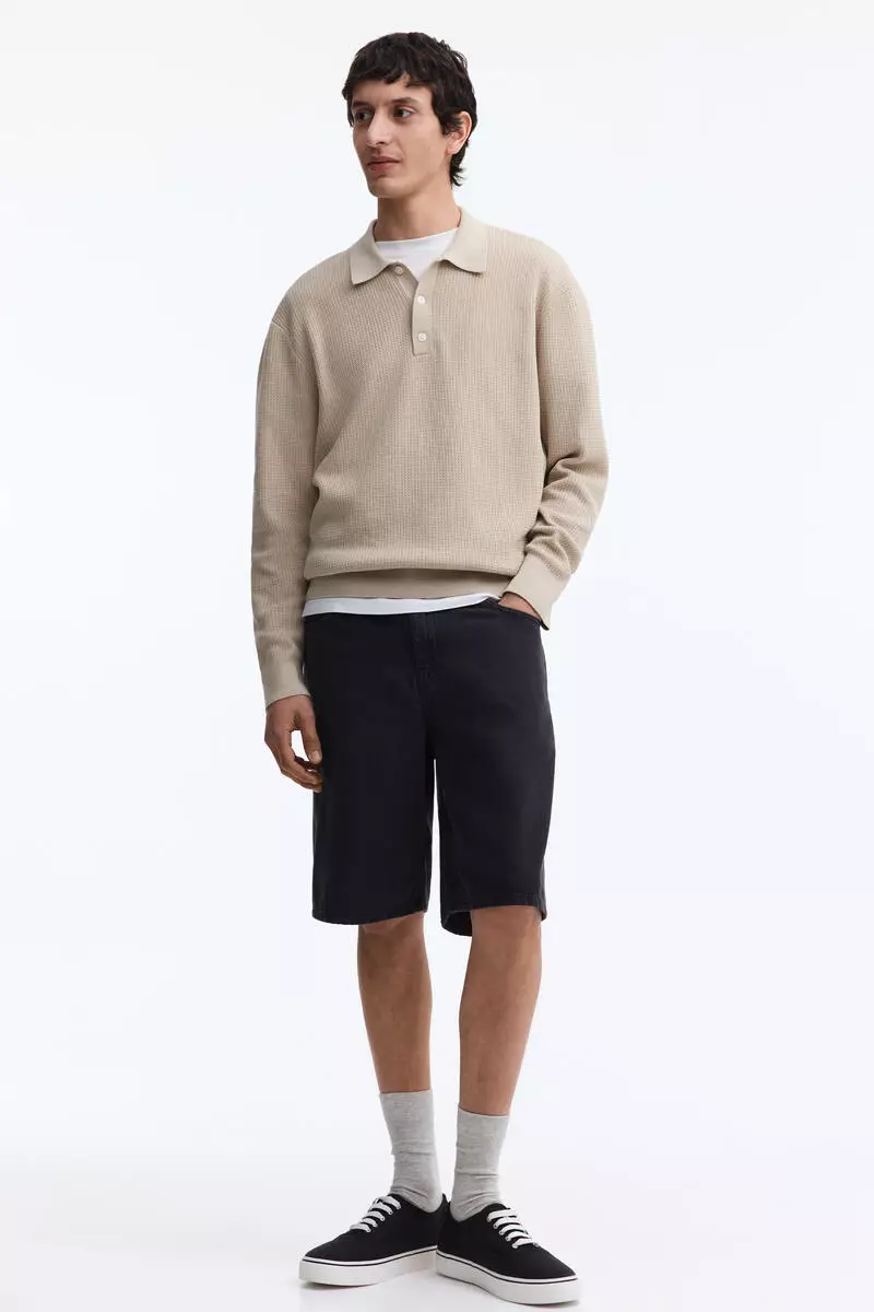 Relaxed denim shorts