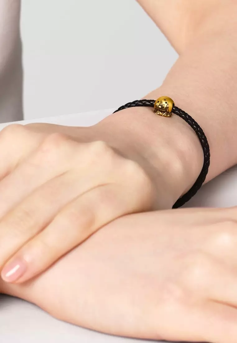999 Gold Harry Potter Hogwarts School of Witchcraft and Wizardry Charm for Women & Men 92751C [Bracelet not included]