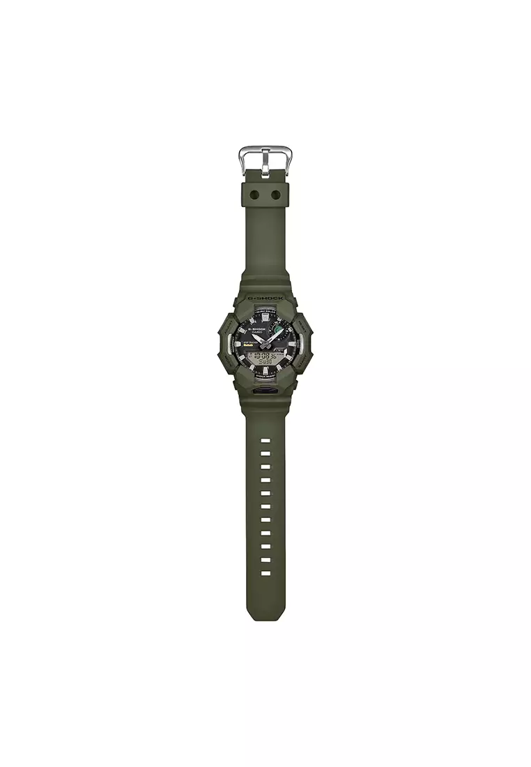 GA-B010-3A Men Analog-Digital Watch with Green Resin Band