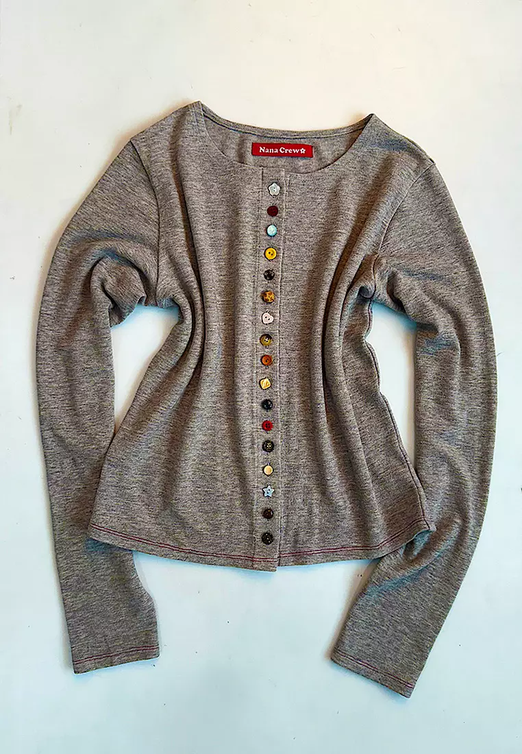 Multi Button Angora Cardigan