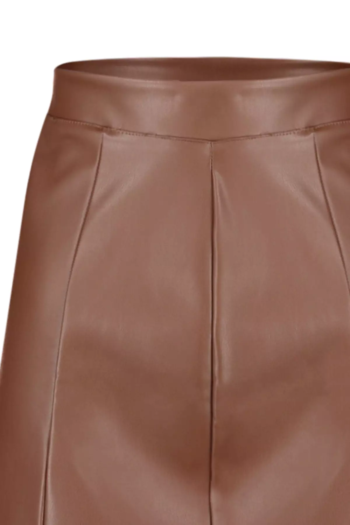 Faux Leather Draped Skirt