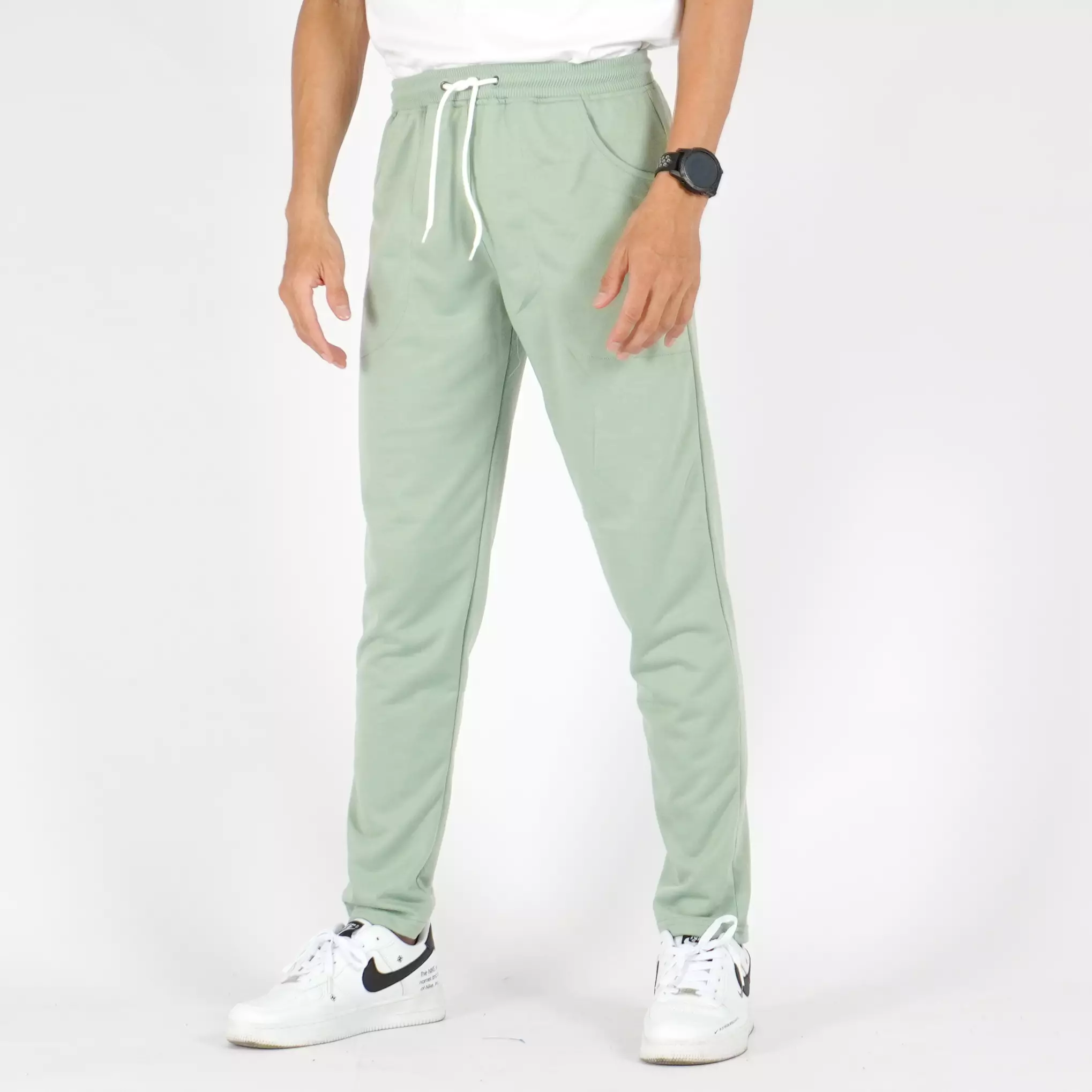 MICHAEL Celana Training Pria Celana Slim Fit Pria Celana Olahraga - MINT
