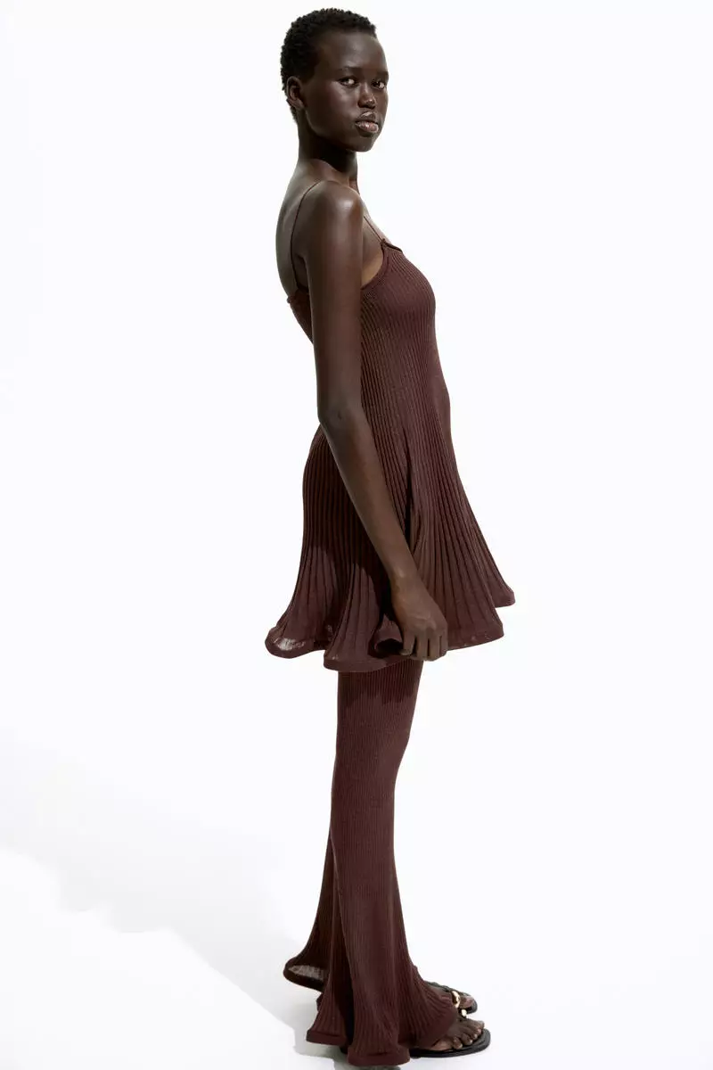 h&m silk blend rib knit dress Buy H&M Silk-blend rib-knit trousers 2026 Online