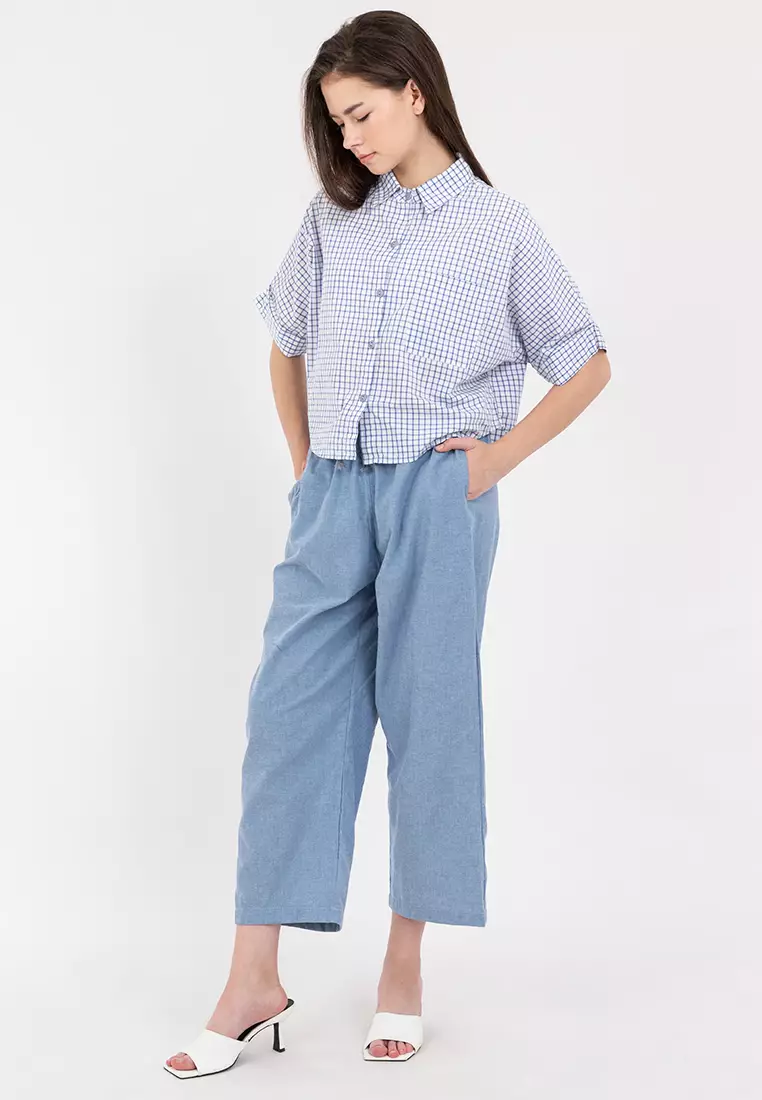 Cassandra Crop Polo Top