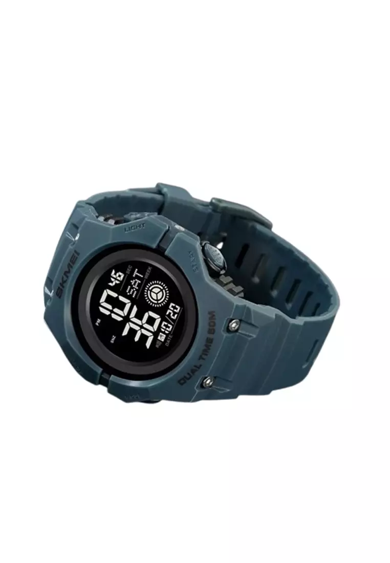 Jam Tangan Pria Digital Sport Watch Alarm Waterproof 50M ORIGINAL - Lake Blue
