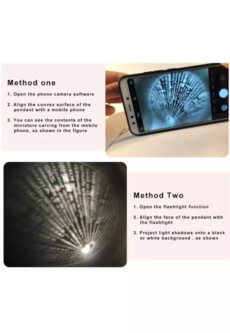 Fayre "I Love You" Projection Necklace in Rose Gold