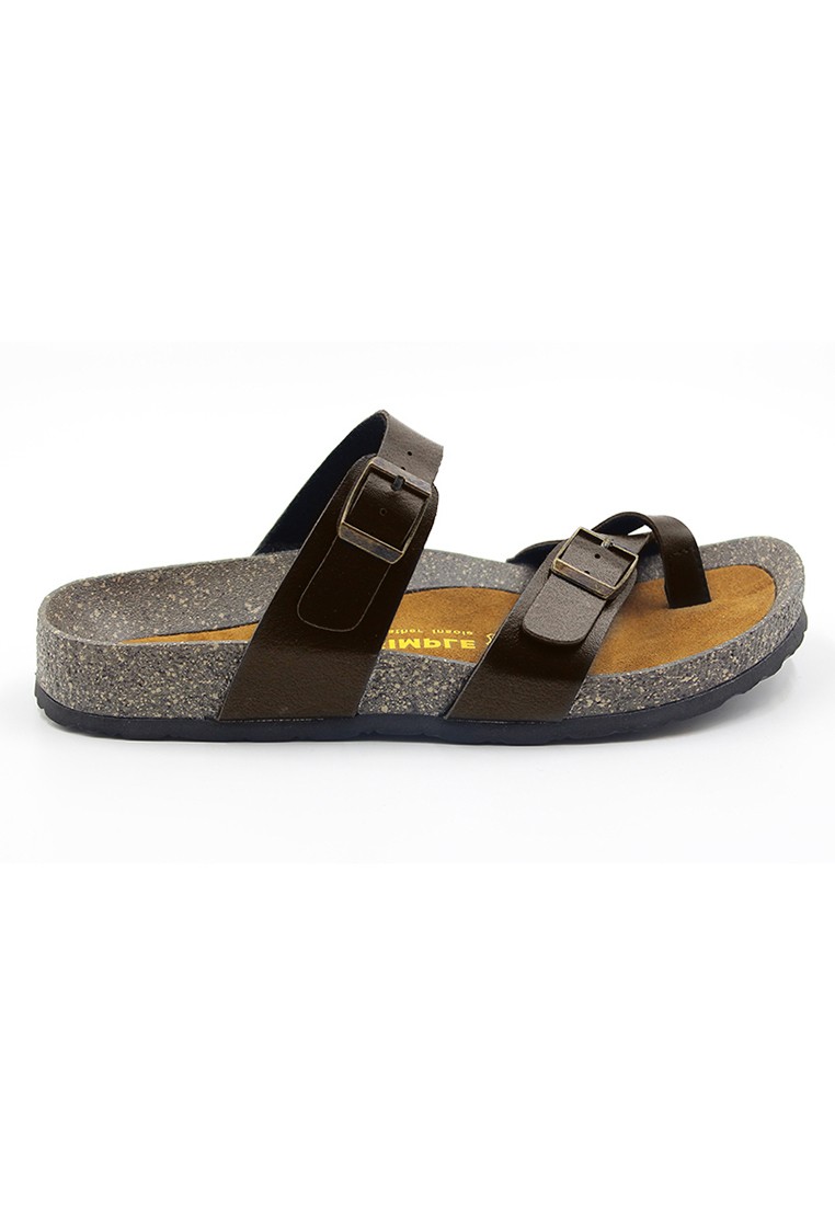 Dublin - Dark Brown Leather Sandals & Flip Flops & Slipper