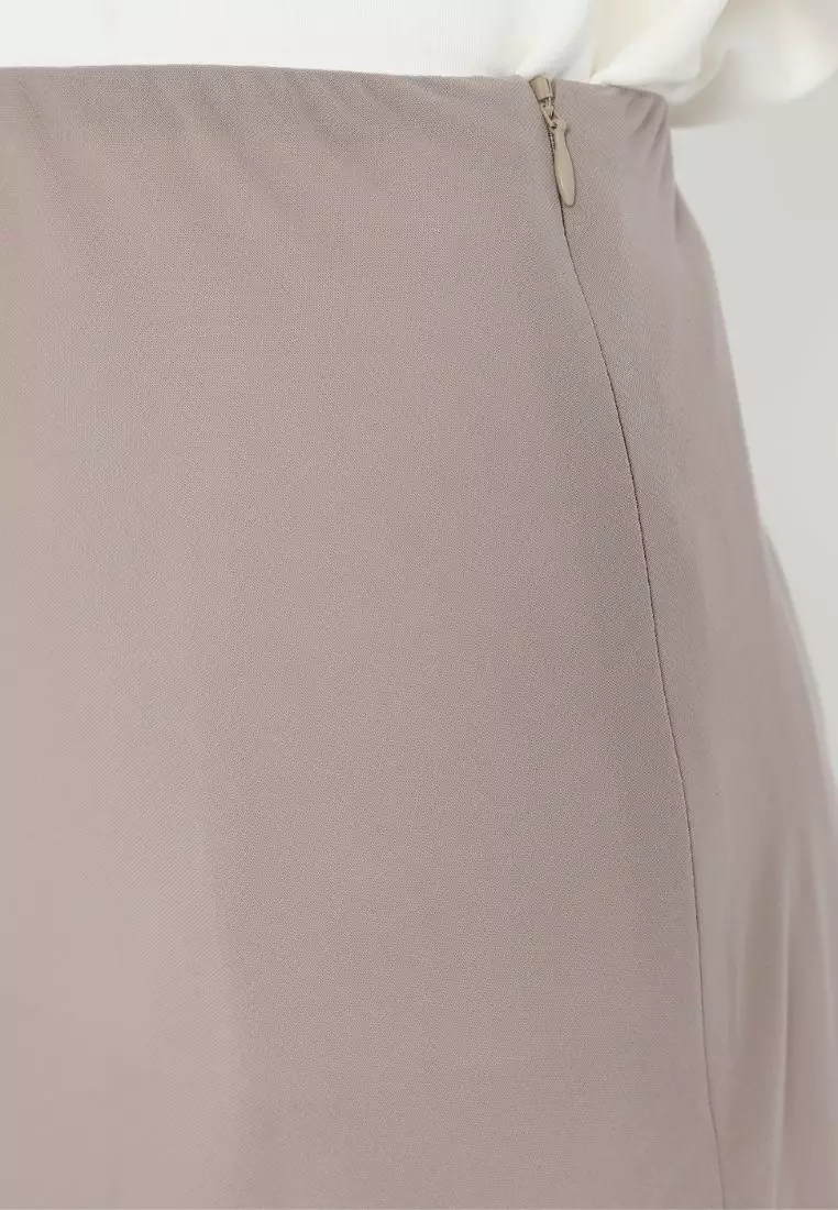 Plain Long Skirt In Mocca In Brilliant Girl Warna MOCCA