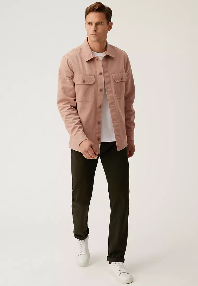 Pure Cotton Utility Overshirt