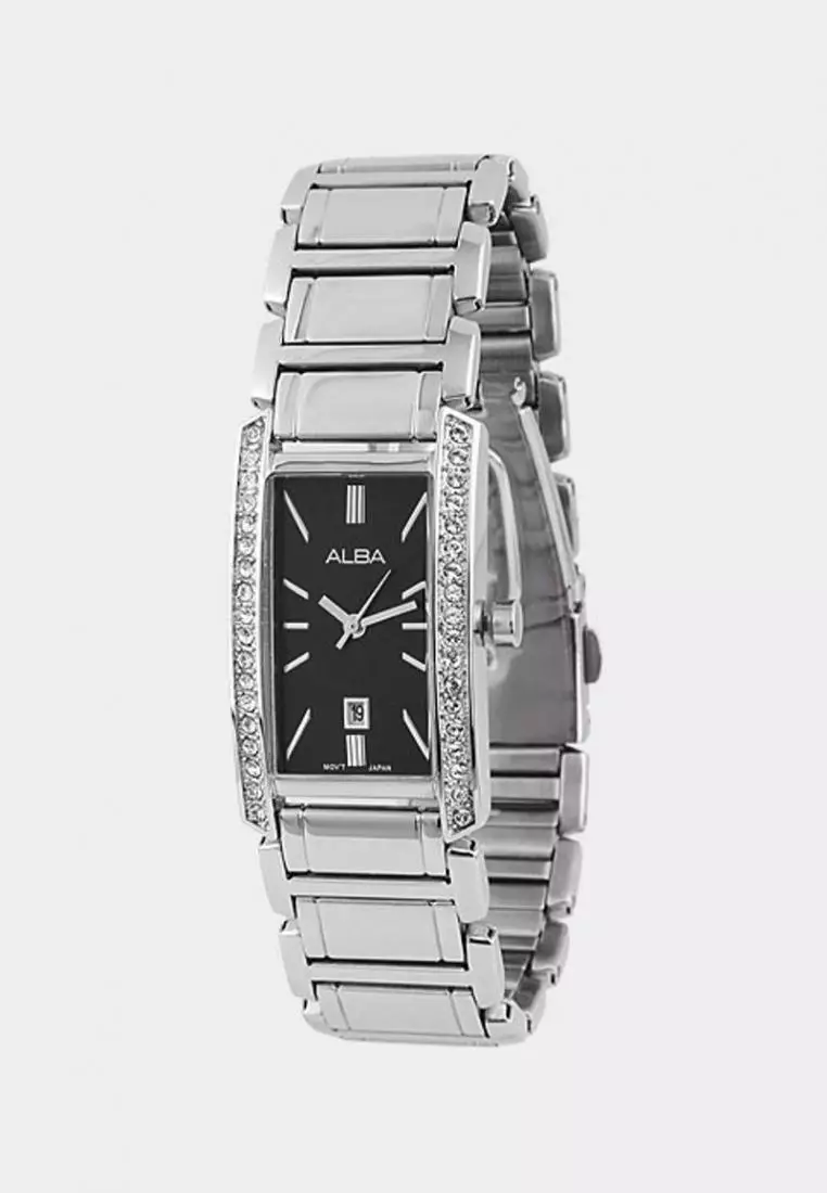 Jam Tangan Alba Ladies AH7F67 Strap Stainless Steel Silver