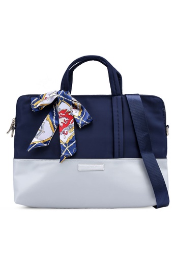 Bagstationz navy Duo Tone Convertible Laptop Bag BFB05ACFA5AED2GS_1