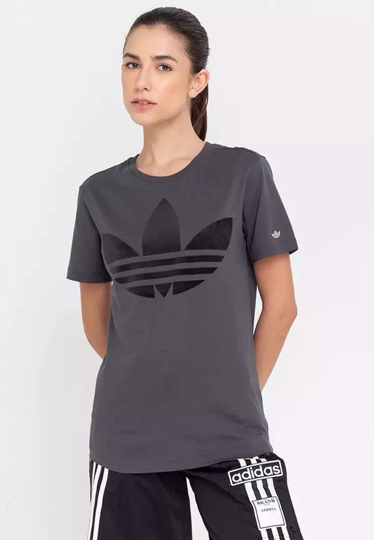 Women's adidas trefoil tee cheap