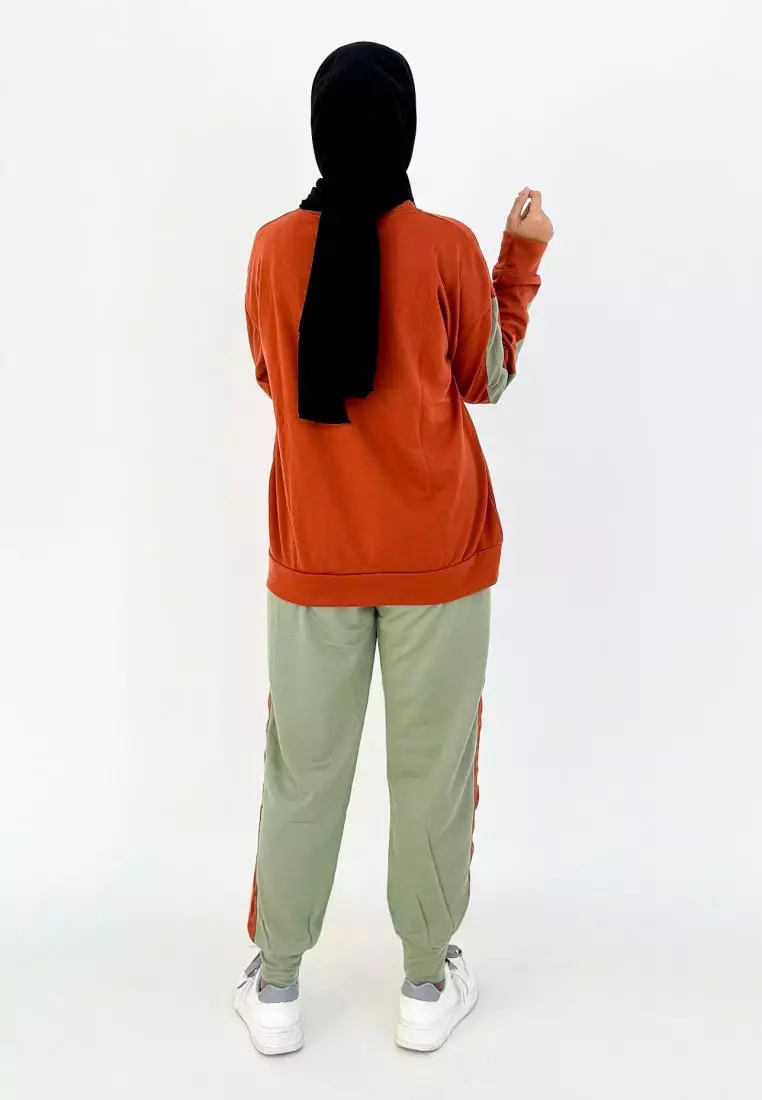 Couple Set Training Babyterry [2 PCS Setelan Sporty Olahraga] Wanita Pria Size M-XXL